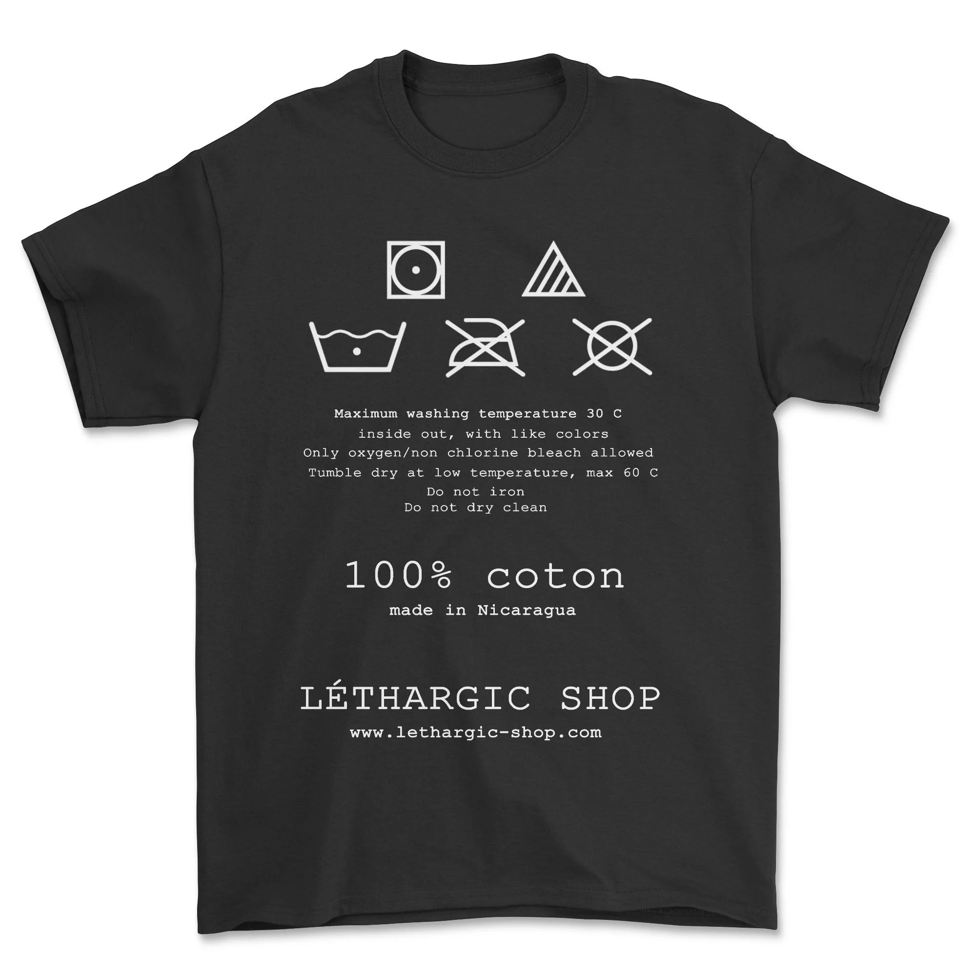T-shirt - Étiquette de lavage